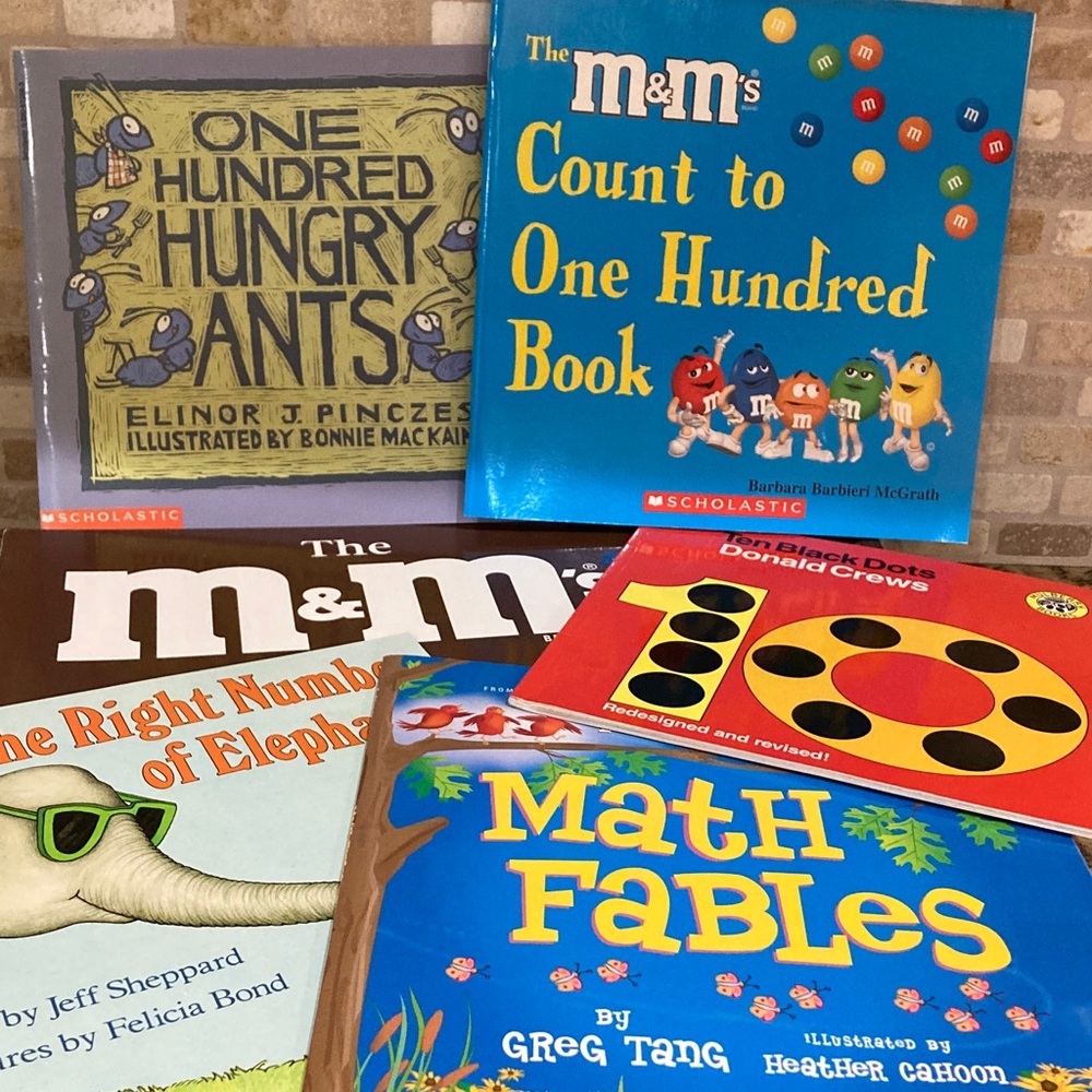 Children's Counting Math Book Set of 6